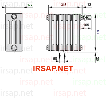Радиатор IRSAP Tesi 50600/7 T52 CL 01